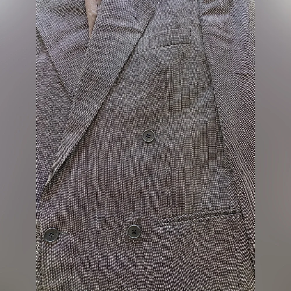 Vintage Yves Saint Laurent Gray Double-Breasted Men's Blazer w Matching Pants